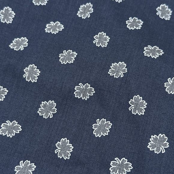 Maurizio Baldassari Soft Cotton Herringbone Floral Leaf Button Shirt Mens XL - Picture 6 of 9